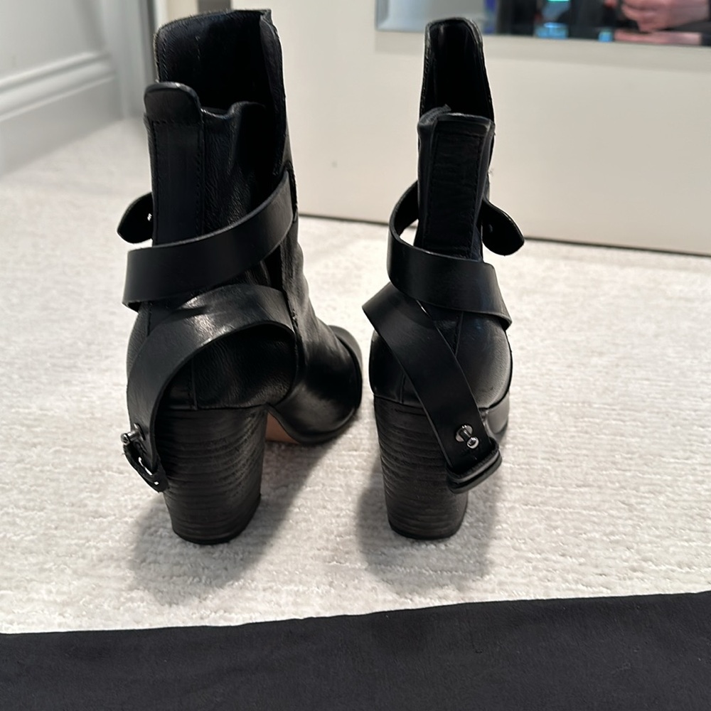 Rag and Bone black leather boots size 37 - Picture 3 of 4